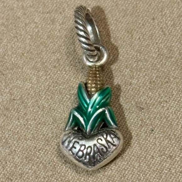 🆕Listing! Brighton Nebraska Charm Ear of golden corn for the Cornhuskers State - Picture 1 of 7